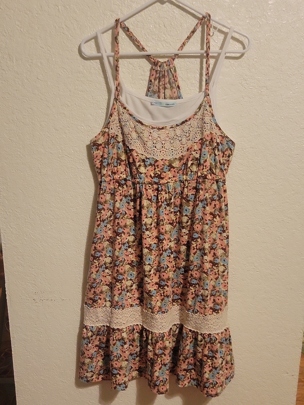 Maurices - Floral Crochet-Trim Sundress - Pink Multi